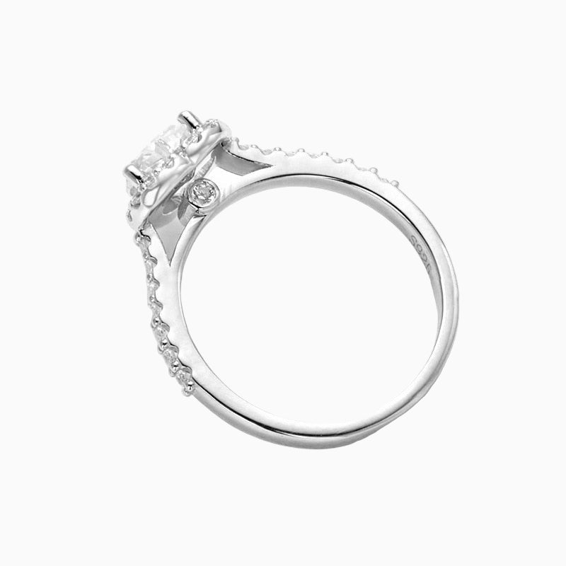 Moissanite Heart Ring