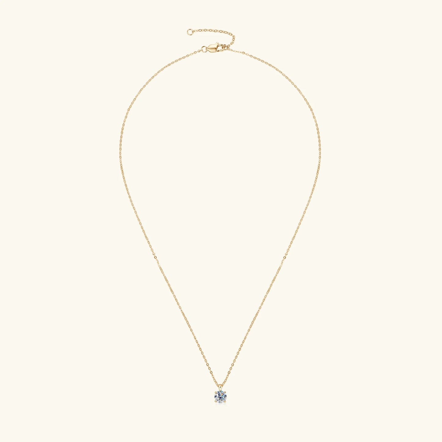 4 Claw Moissanite Brilliant Necklace