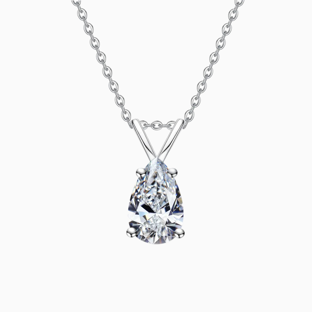 Poire Moissanite Necklace