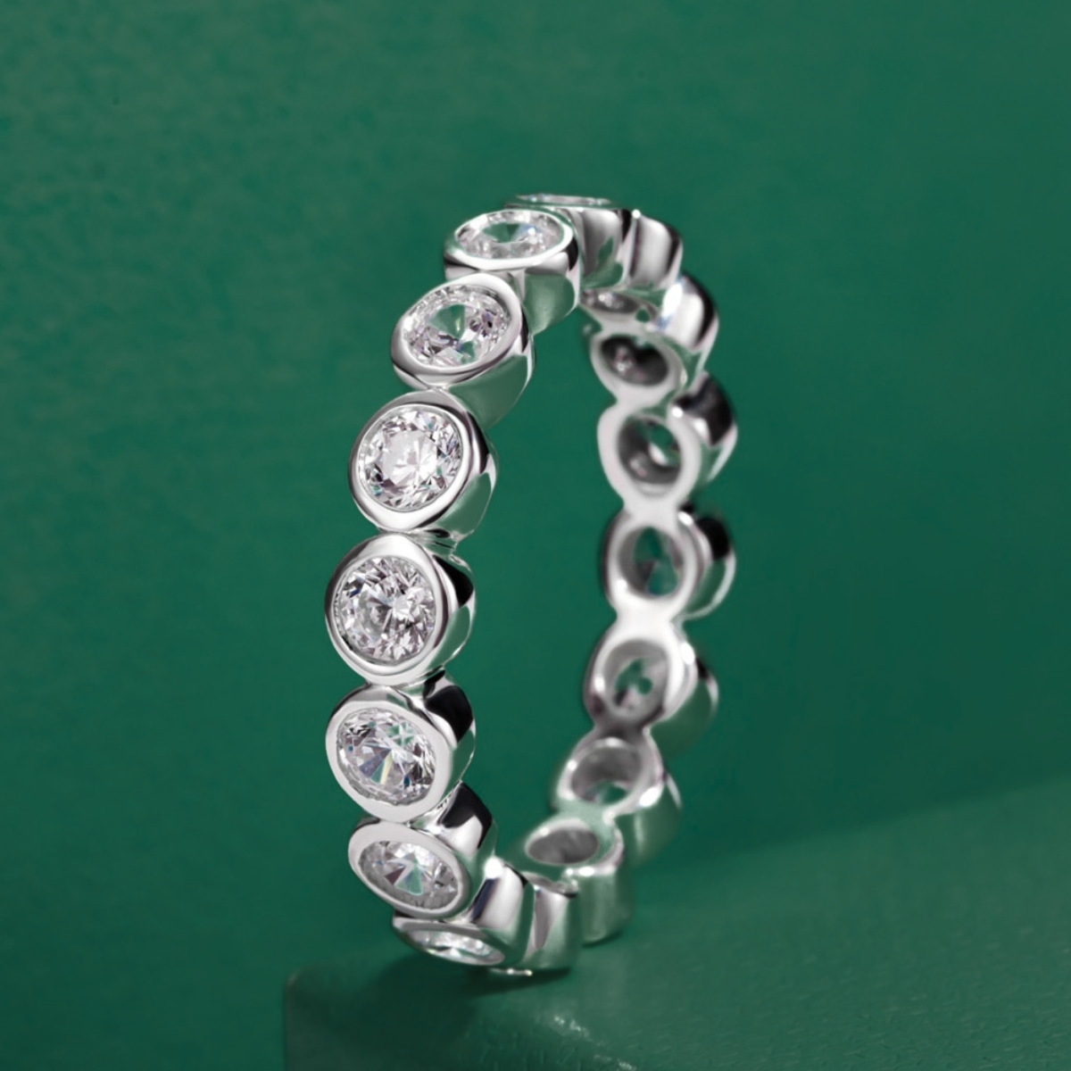 Moissanite Ball Wedding Ring 