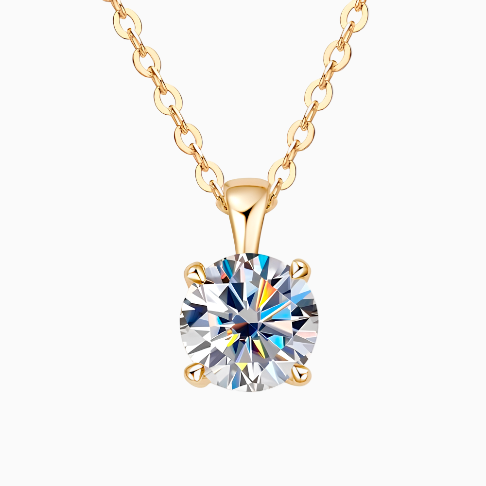 4 Claw Moissanite Brilliant Necklace