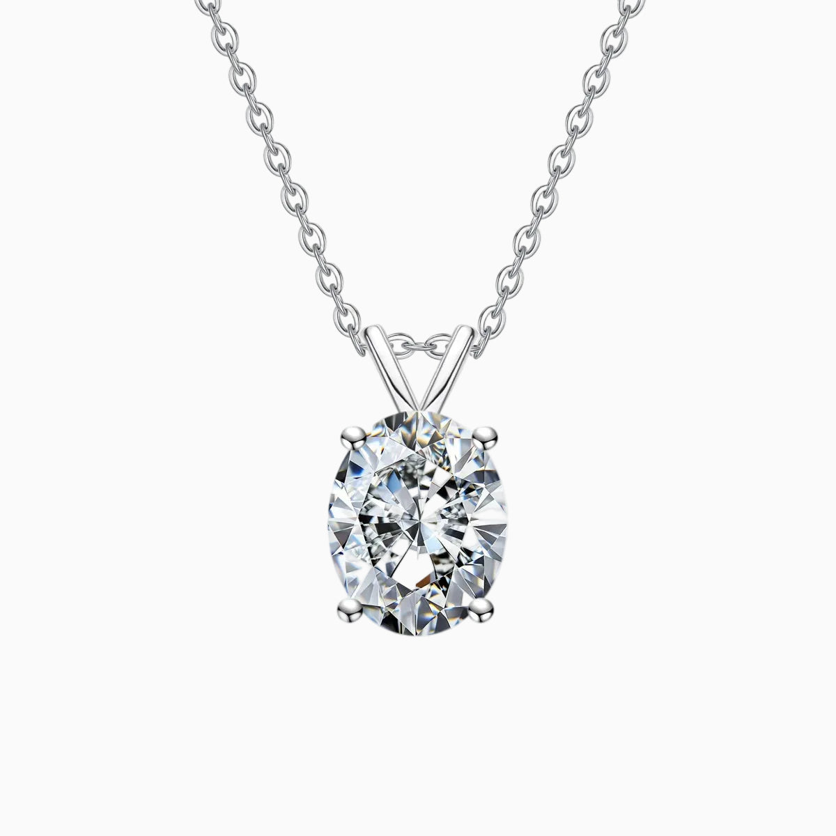 Ovale Moissanite Necklace