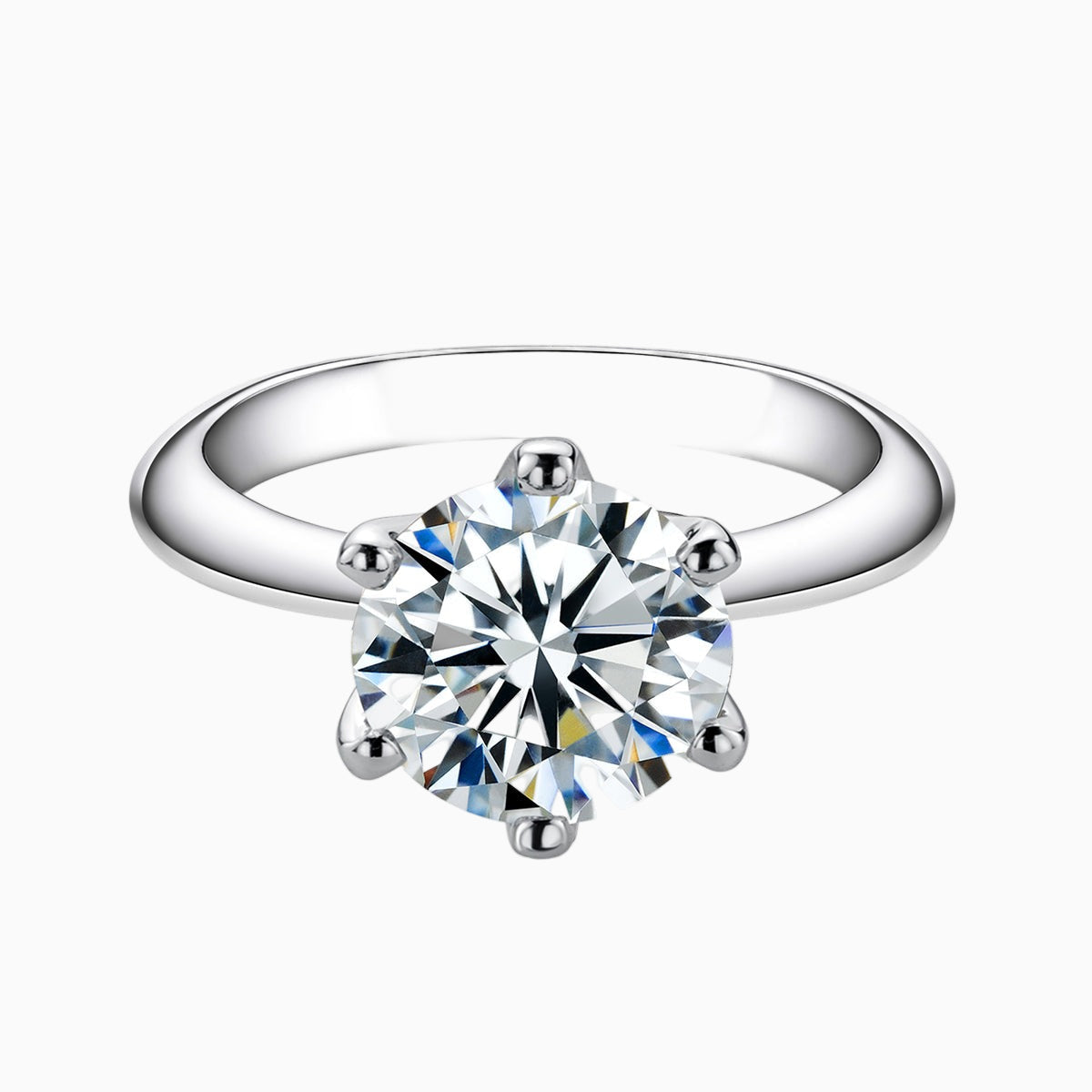Classic Moissanite Solitaire Ring