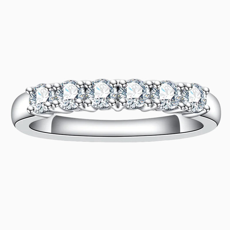 Soixante Moissanite Half Eternity Band