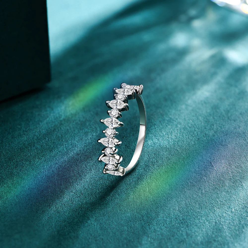 Moissanite Half Wedding Ring