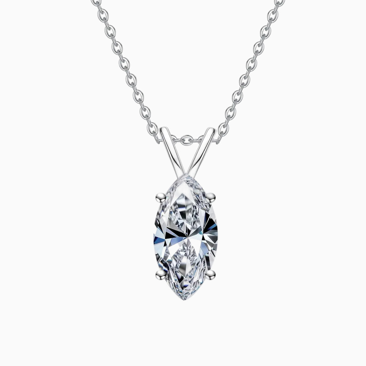 Marquise Moissanite Necklace