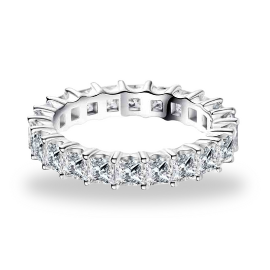 Princess Moissanite Wedding Ring