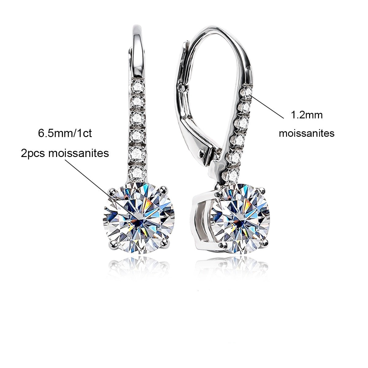 Brilliant Moissanite Drop Earring