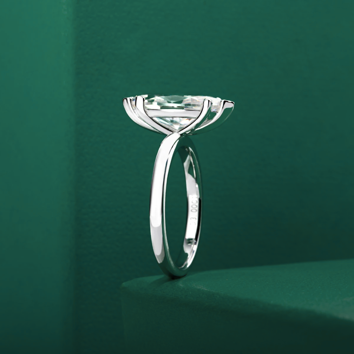 Marquise Moissanite Solitaire Ring 