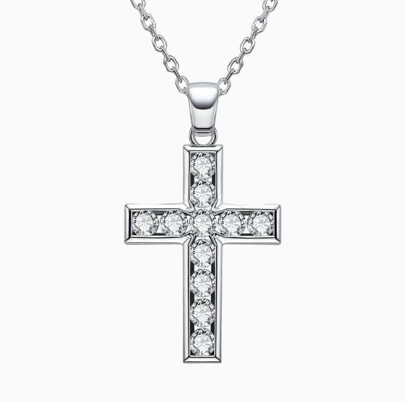 Croix Précieuse Moissanite Necklace