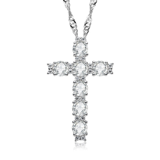 Moissanite Cross Necklace