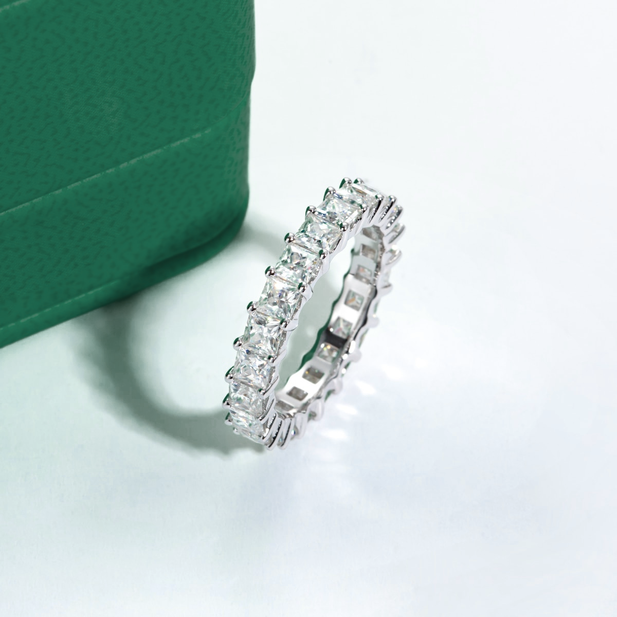 Princess Moissanite Wedding Ring