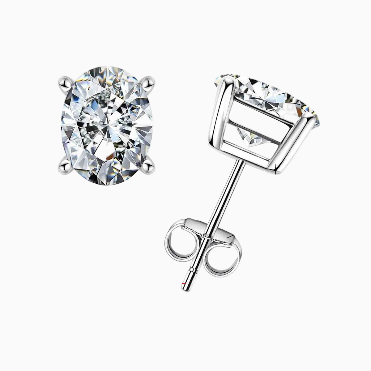 Oval Stud Earring in 10k Gold