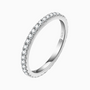 Aliança Moissanite folheada a ouro 18k com pedras brilhantes.