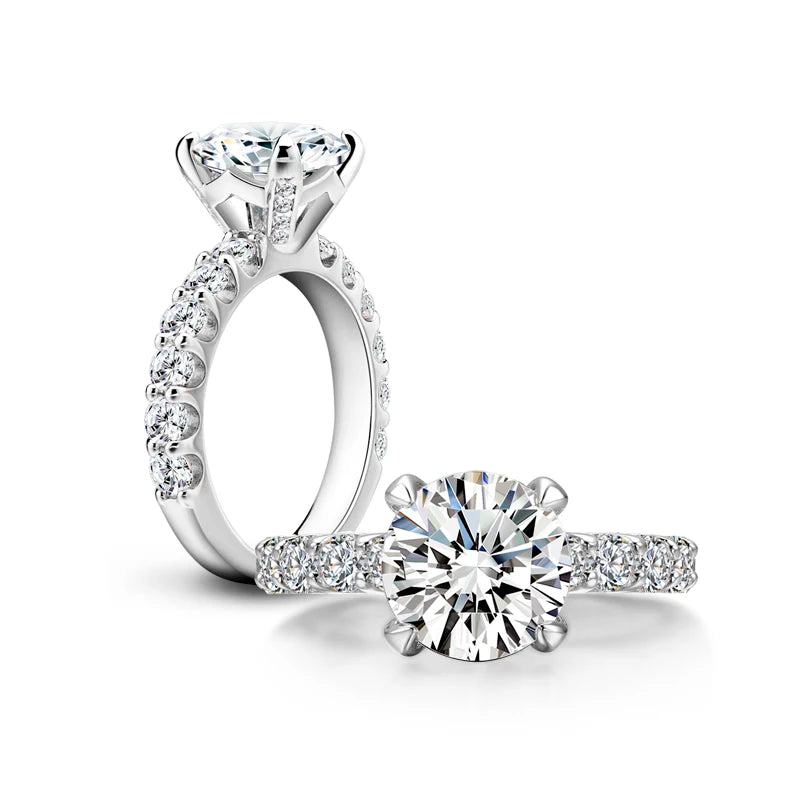 White Gold Bright Engagement Ring
