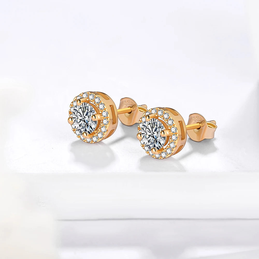 18k Gold Plated Moissanite Studded Earring