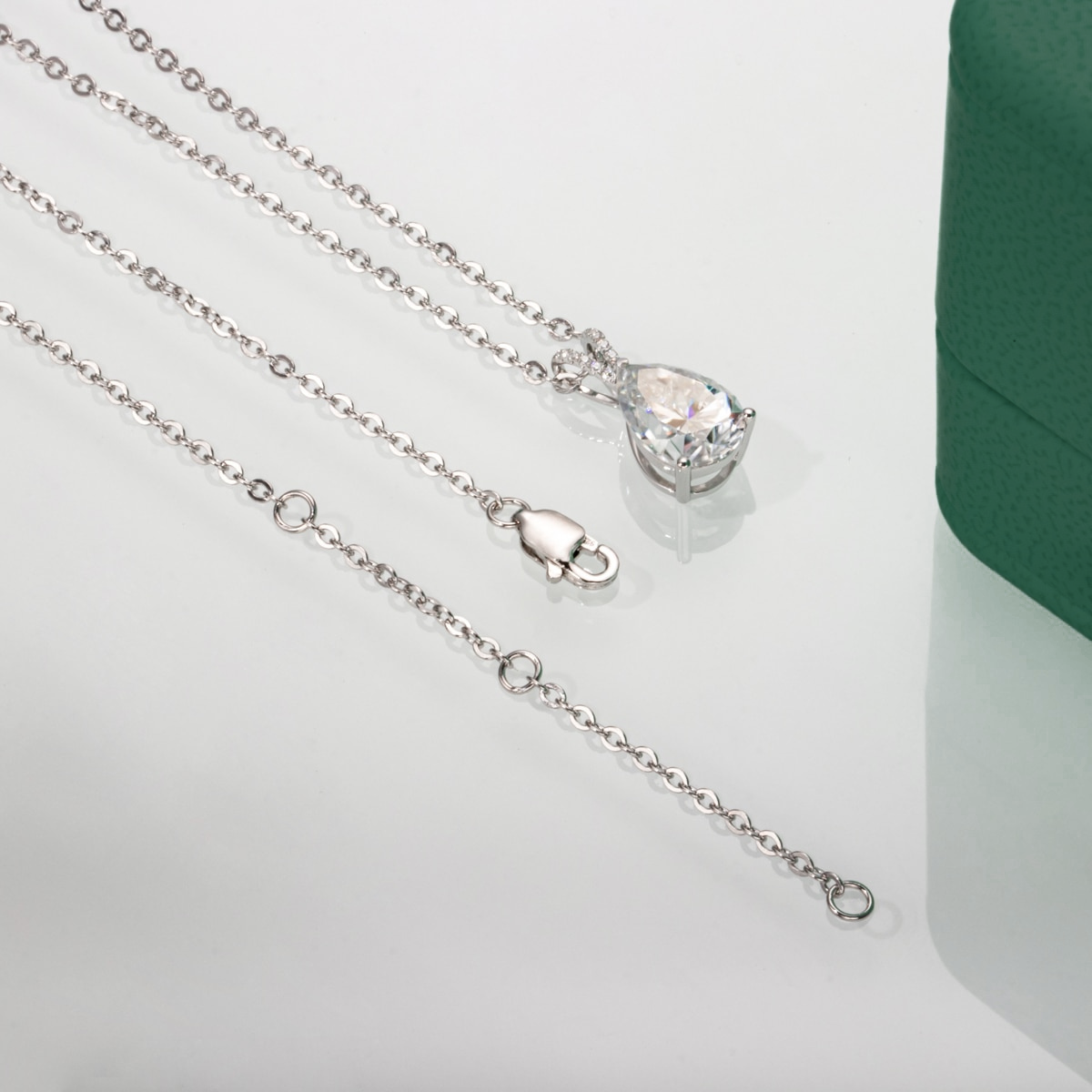 Pear Moissanite Necklace 