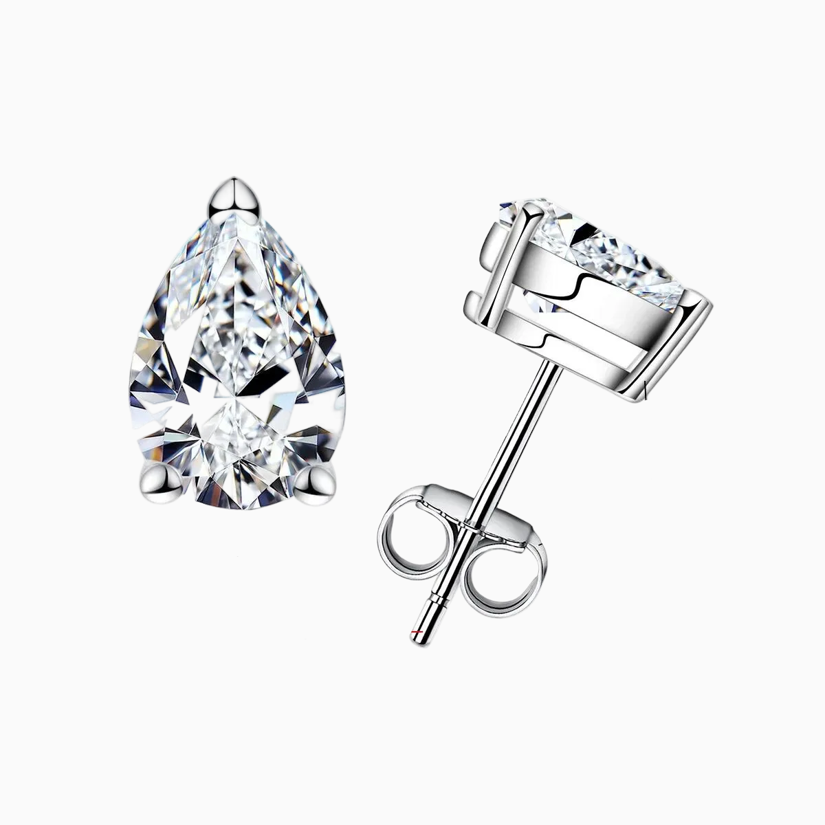 Poire Or 10k Moissanite Earrings